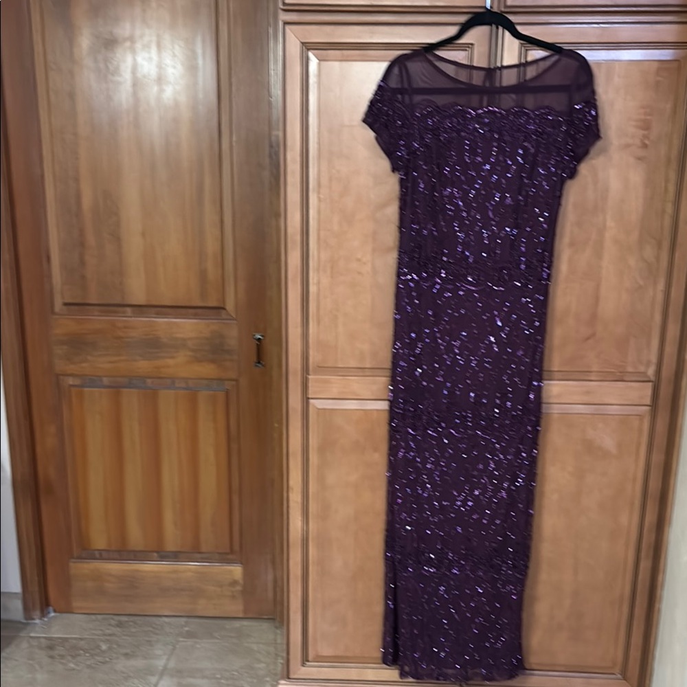 Elegant Purple Sequin Dress